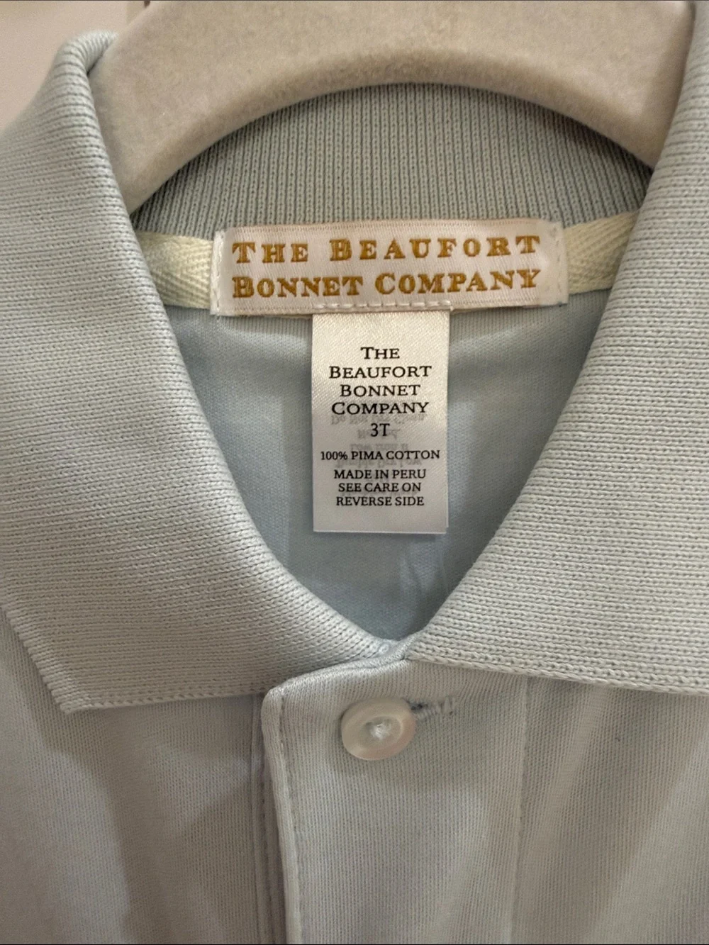 TBBC Prim & Proper Short Sleeve Polo in Buckhead Blue 3T NWT